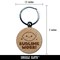 Sublime Work Teacher Student Engraved Wood Round Keychain Tag Charm